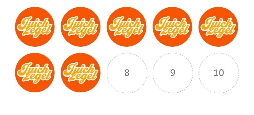Juichzegels jumbo oranje wk digitale zegels, Ophalen of Verzenden, Zegels, Bonnen of Punten
