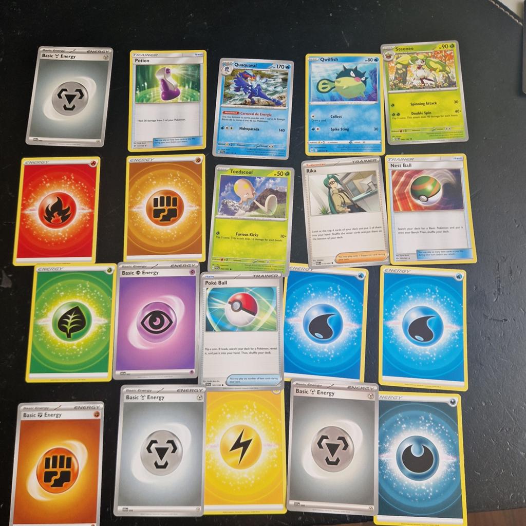 Set van 20 diverse Pokémon kaarten, Ophalen of Verzenden, Gebruikt, Meerdere kaarten