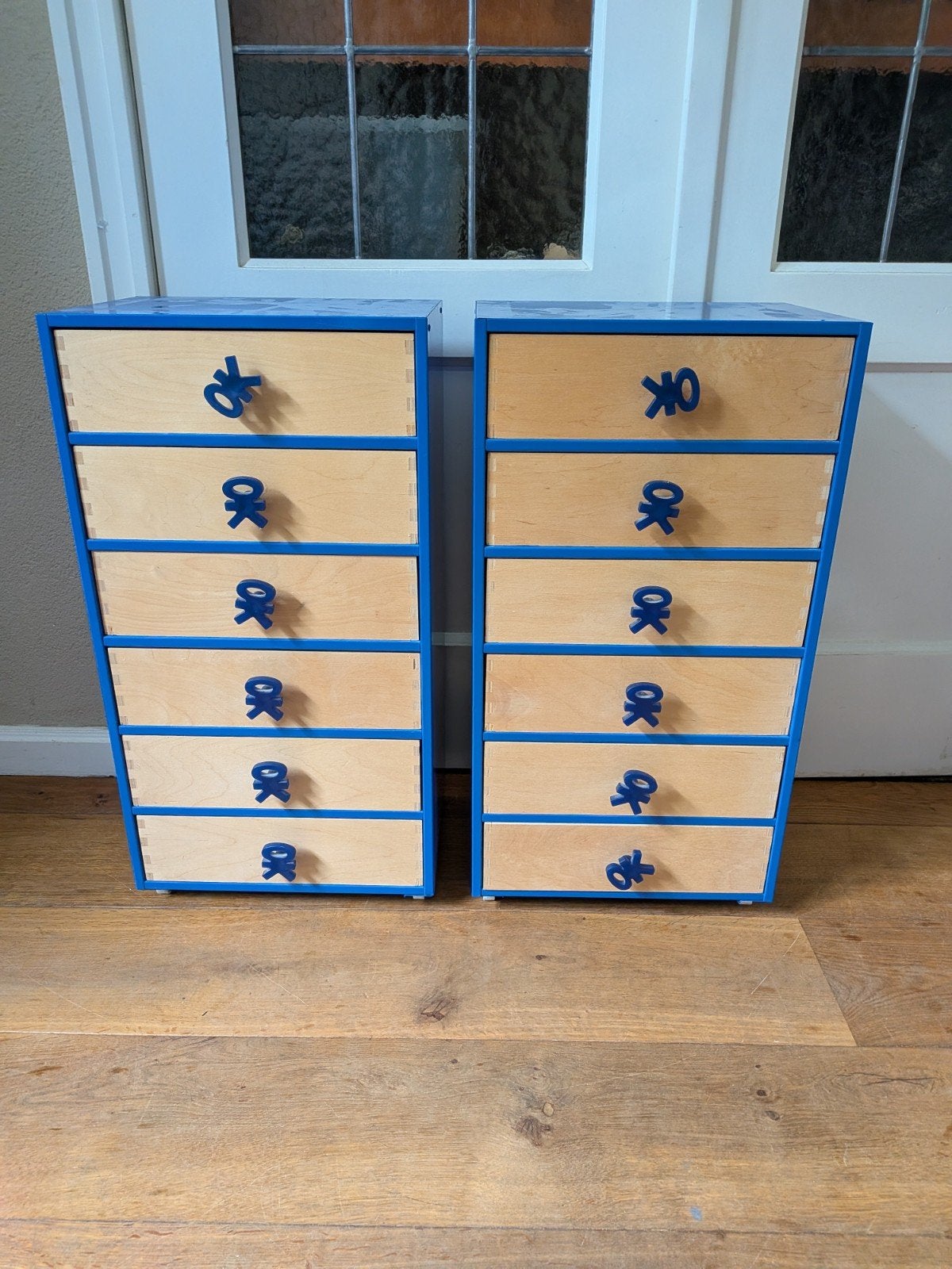 Set van 2 Vintage Ladeblokken / Ladekasten, Huis en Inrichting, Kasten | Ladekasten, Minder dan 100 cm, 50 tot 100 cm, 25 tot 50 cm