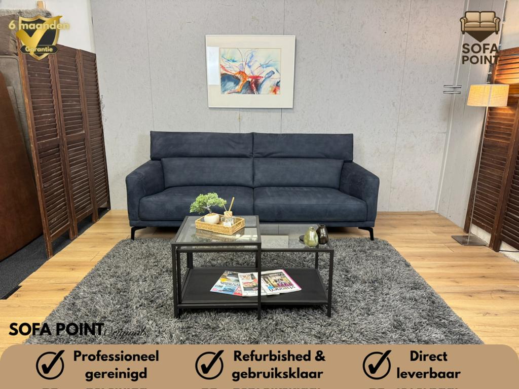 Houweling Interieur Kongo Donkerblauwe Bank - GRATIS BEZORGD, Ophalen of Verzenden, Sofa Point, Sofapointnl@gmail.com, Noordkade 68A