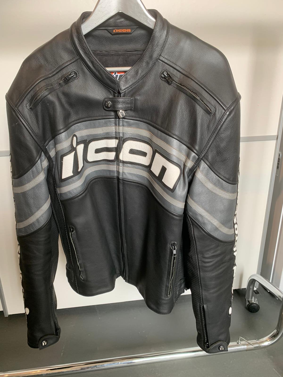 Icon motorjas, Motoren, Ophalen of Verzenden, Tweedehands, Jas | textiel