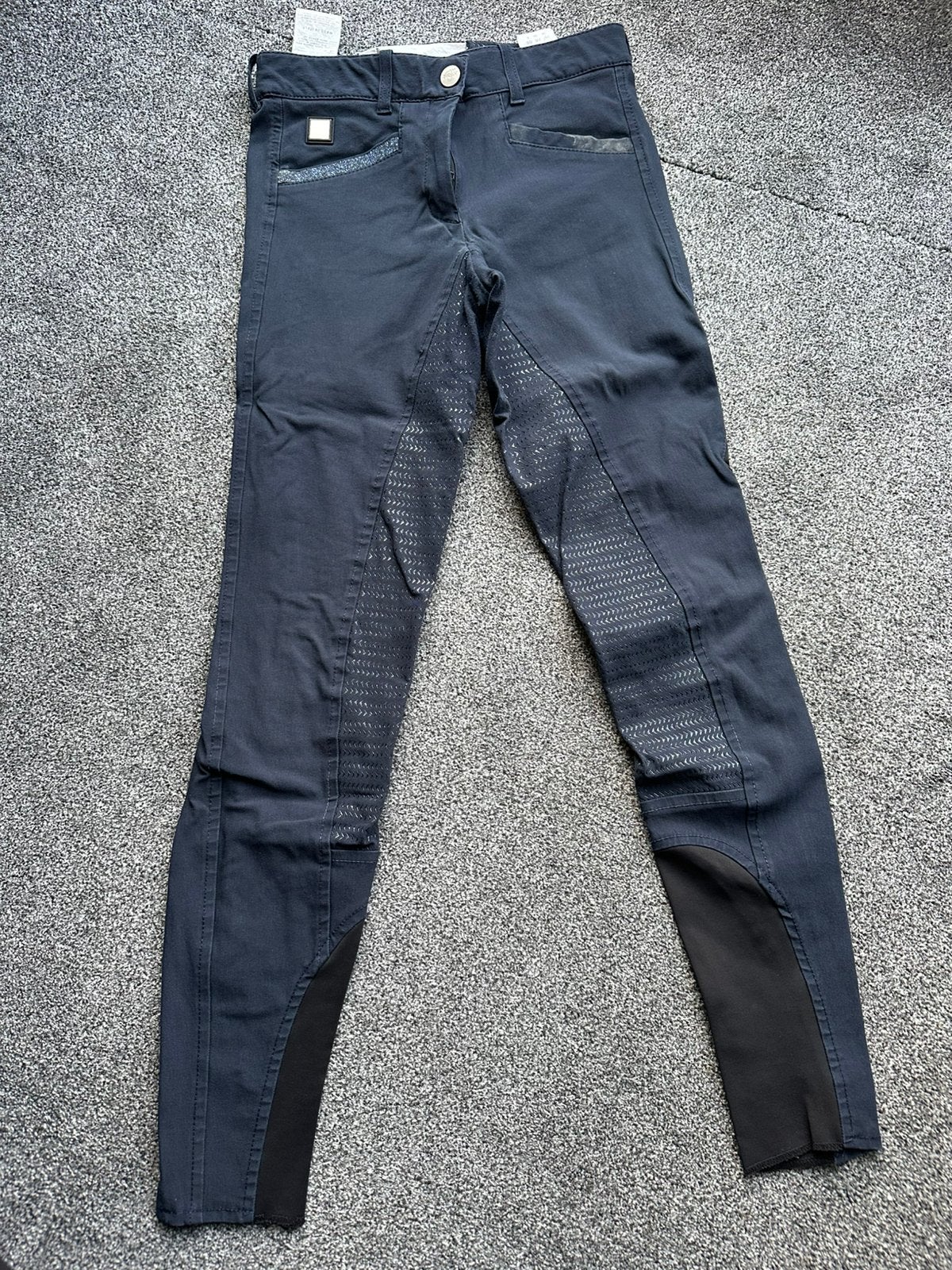 Equiline donkerblauwe paardrijbroek, Gebruikt, Dressuur, Dames, Onderkleding