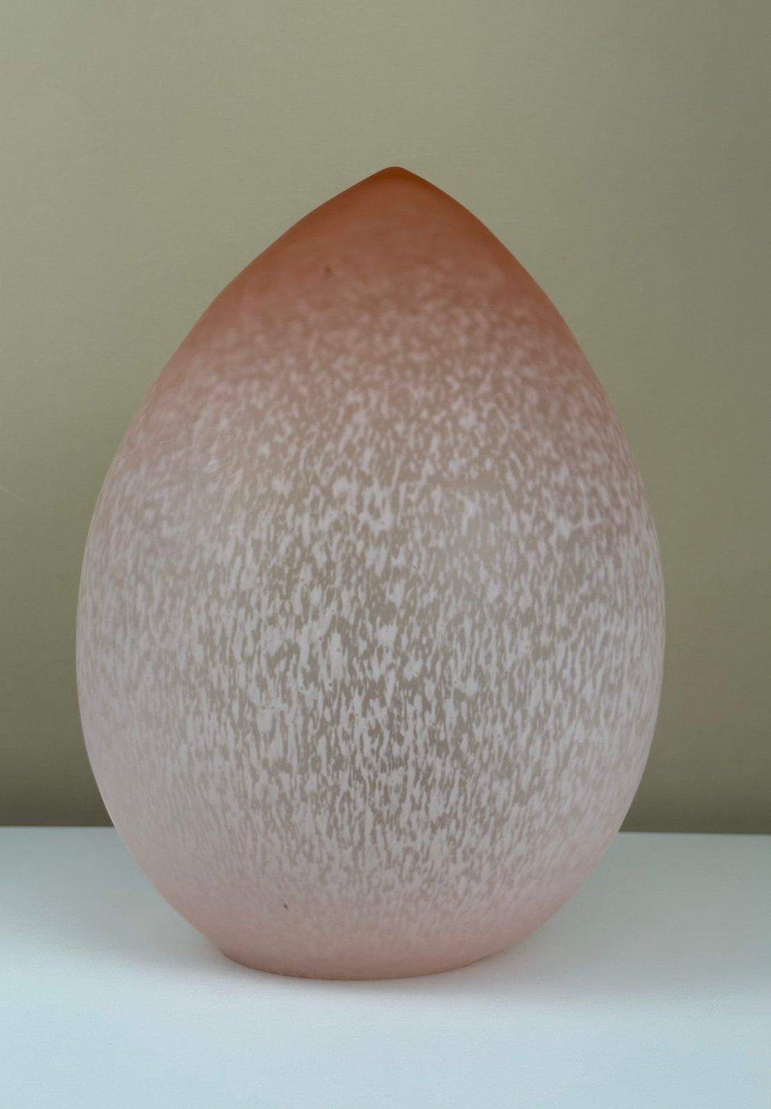 Vintage grote XL egg lamp roze glas ei gewolkt marmer glas, Overige merken, Vintage, Roze, Vintage