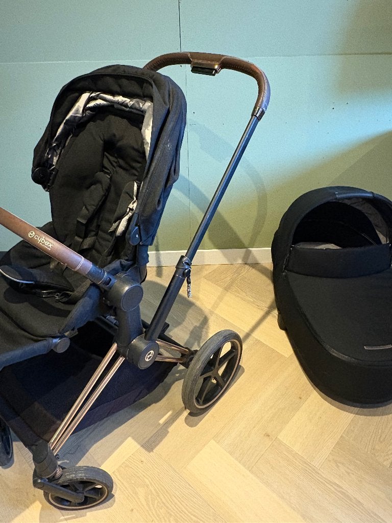 Cybex Priam Rose Gold / Black, Gebruikt, Combiwagen, Met reiswieg, Ophalen