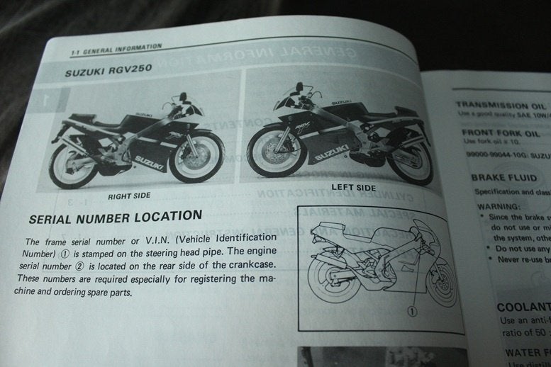 Suzuki RGV250 1989 -1992 motorcycle service manual, Ophalen of Verzenden, Suzuki