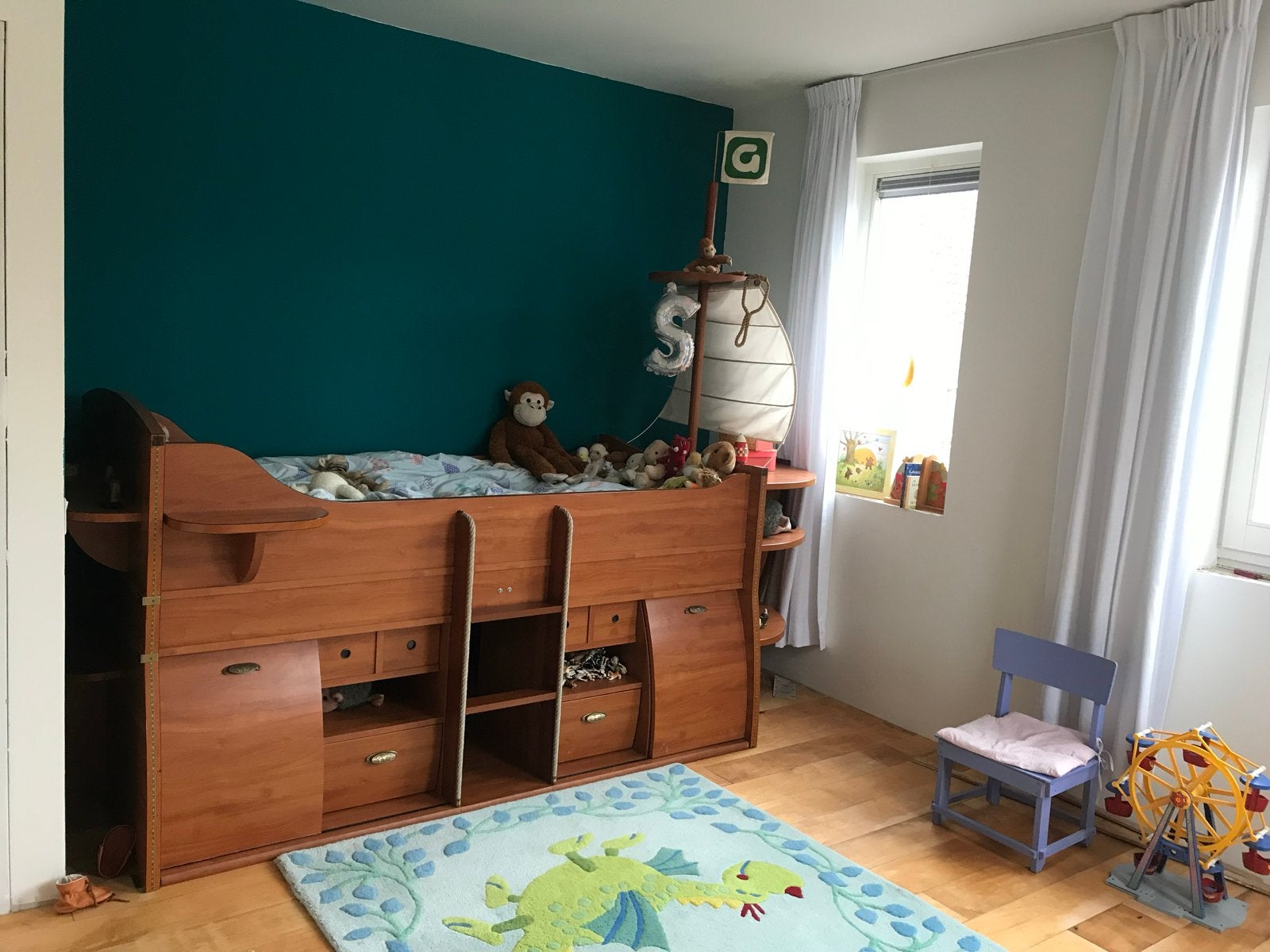 Gautier Halfhoogslaper met veel opbergruimte, Ophalen, Gebruikt, 90 cm, Eenpersoons