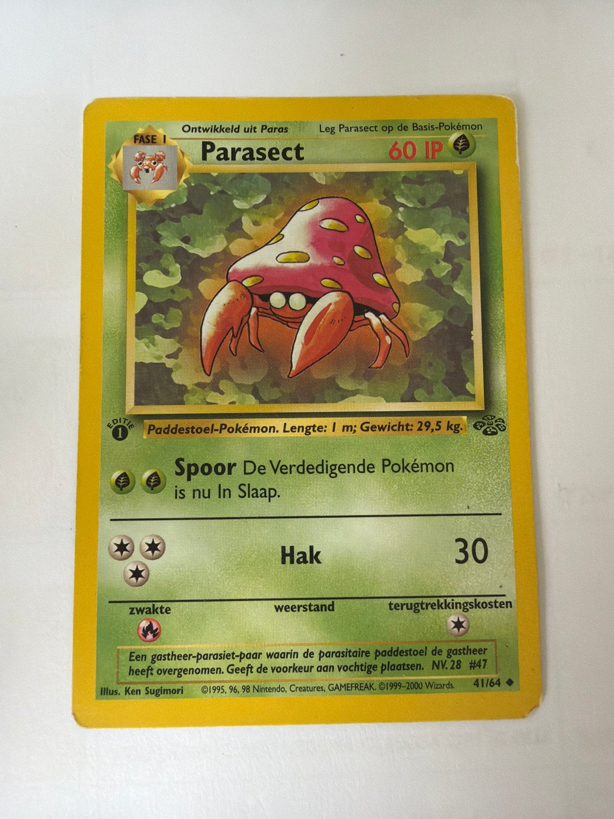 Pokémon Kaart Parasect 41/64 Jungle Set, Ophalen of Verzenden, Gebruikt, Losse kaart