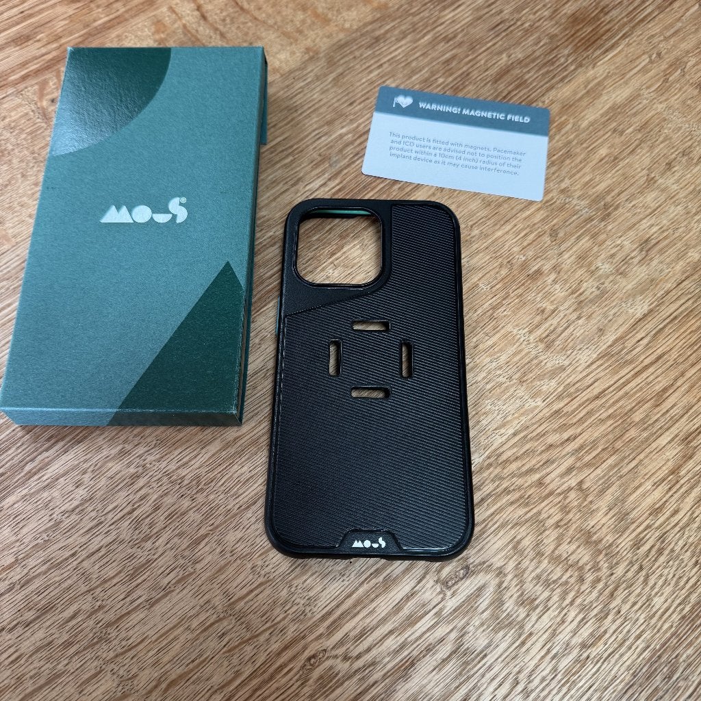 Mous Intralock case for iPhone 13 Pro, Zwart, IPhone 13 Pro, MagSafe, Hoesje of Tasje