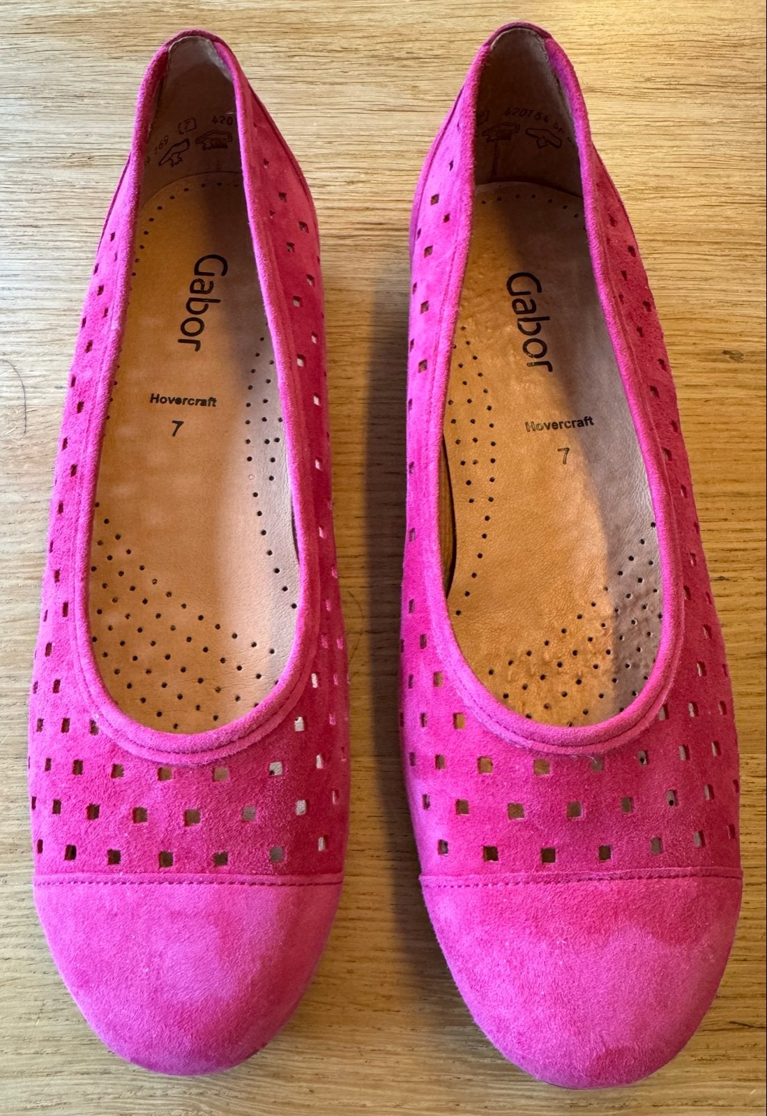 Gabor Ballerina's hard Roze - maat 7, Wijdte F, Hovercraft, Nieuw, Roze, Ballerina's, Ophalen of Verzenden