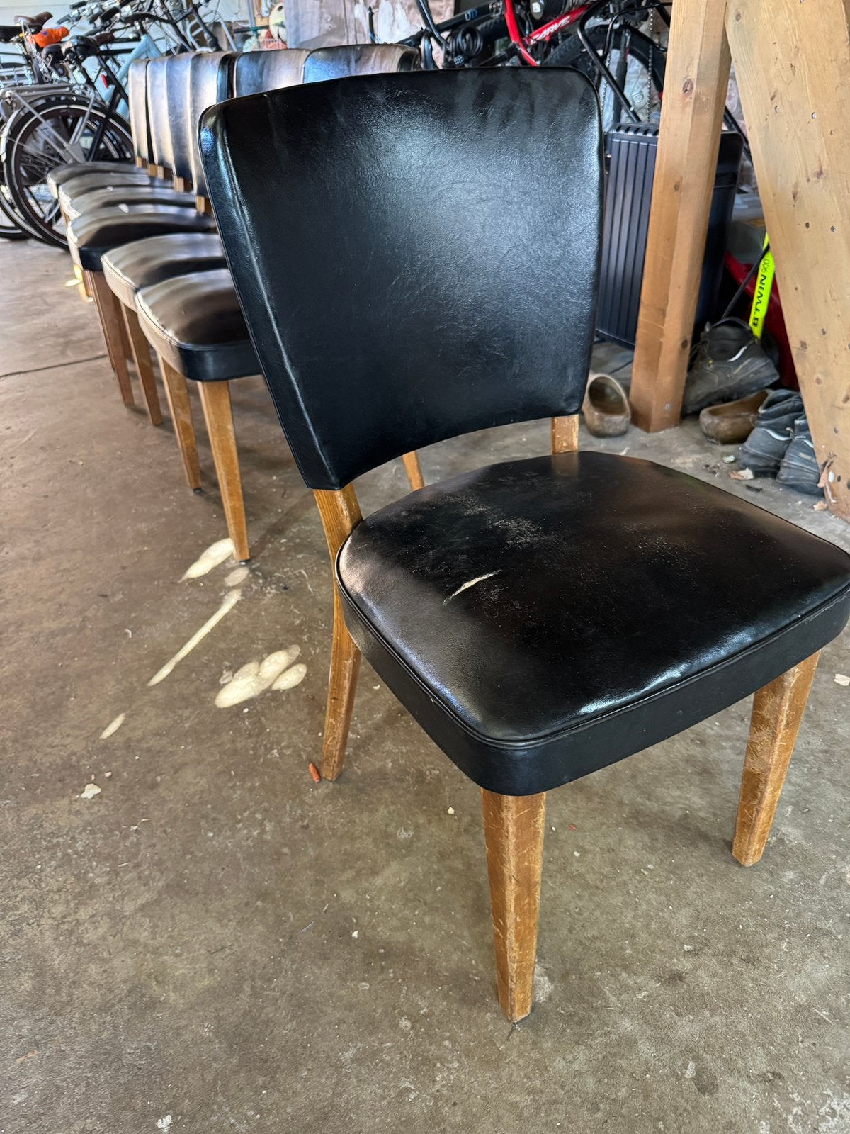 Vintage cafe stoelen (opknappertjes), Ophalen, Overige materialen, Gebruikt, Zwart