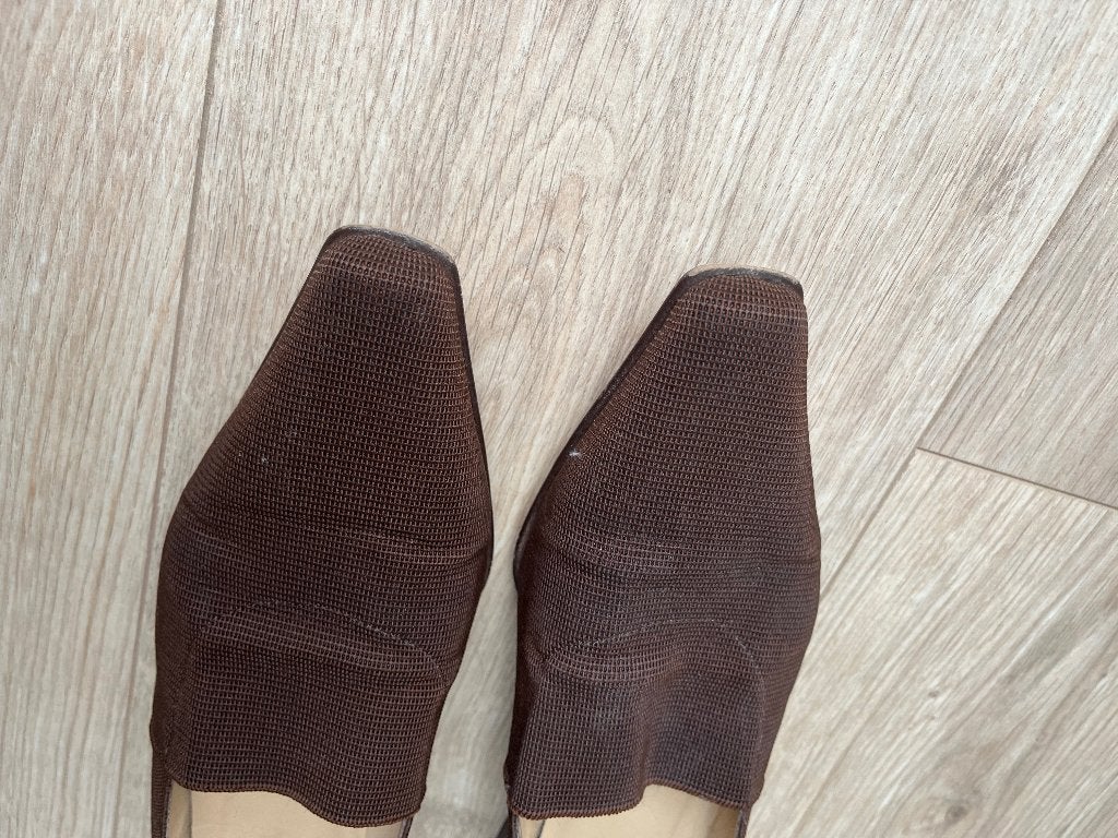 Bruine loafers, zgan, mt 38, Kleding | Dames, Bruin, Instappers, Ophalen of Verzenden, Zo goed als nieuw