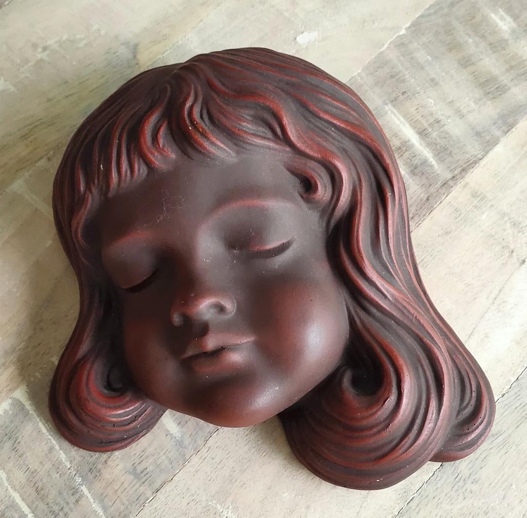 Vintage wandmasker Achatit, Antiek en Kunst, Ophalen of Verzenden