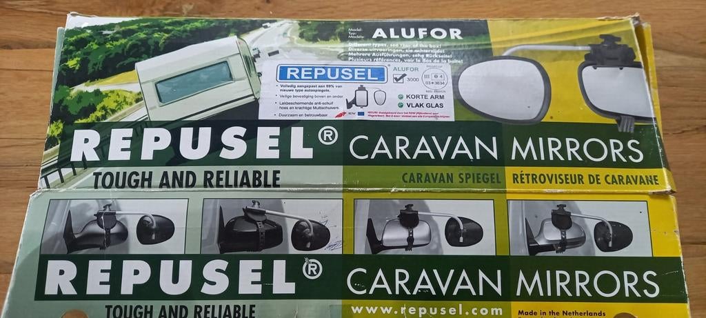 Repusel Caravan Spiegels - Reserve Onderdelen, Caravans en Kamperen, Ophalen of Verzenden, Zo goed als nieuw
