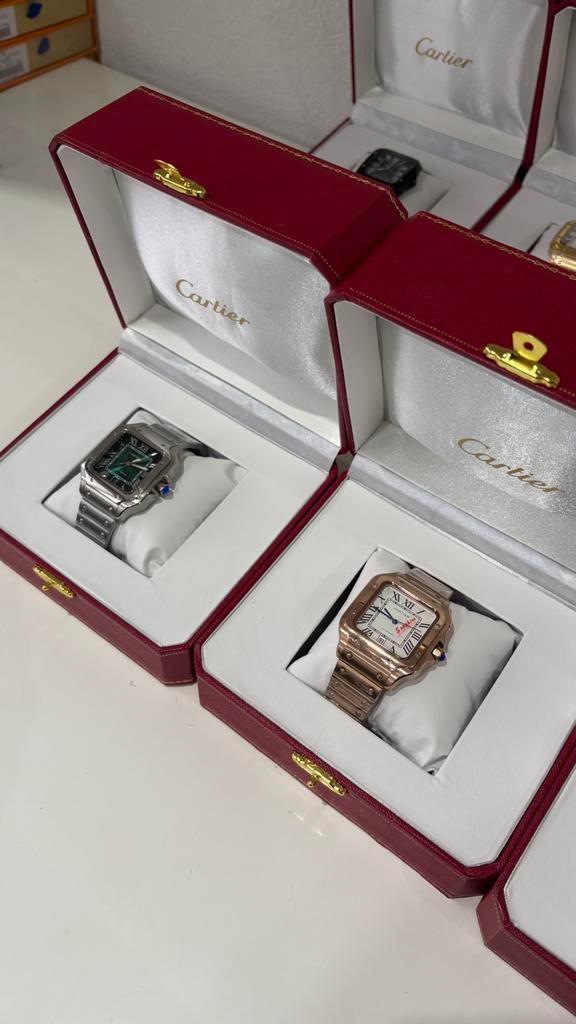 Cartier Santos de Cartier Horloge, Overige merken, Staal, Staal, Polshorloge