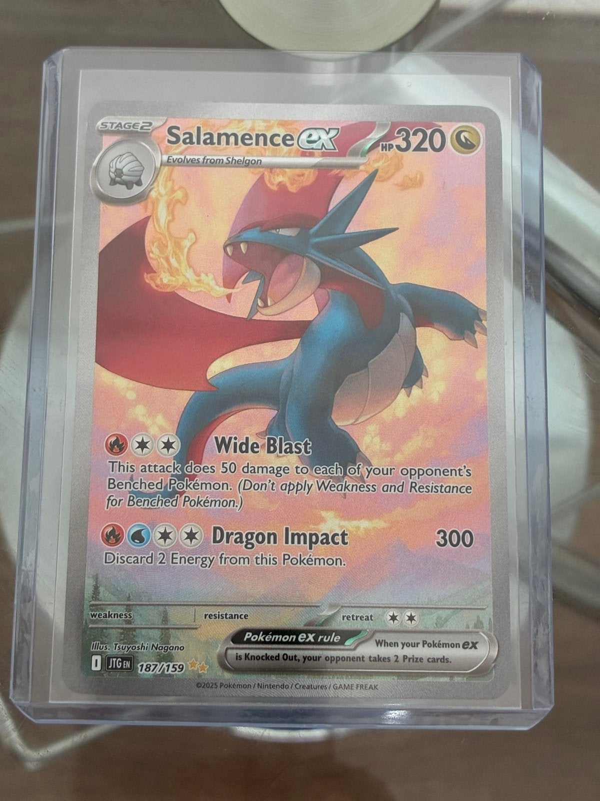 Salamence ex 187/159 - Near Mint Pokémon kaart, Ophalen of Verzenden, Zo goed als nieuw, Losse kaart