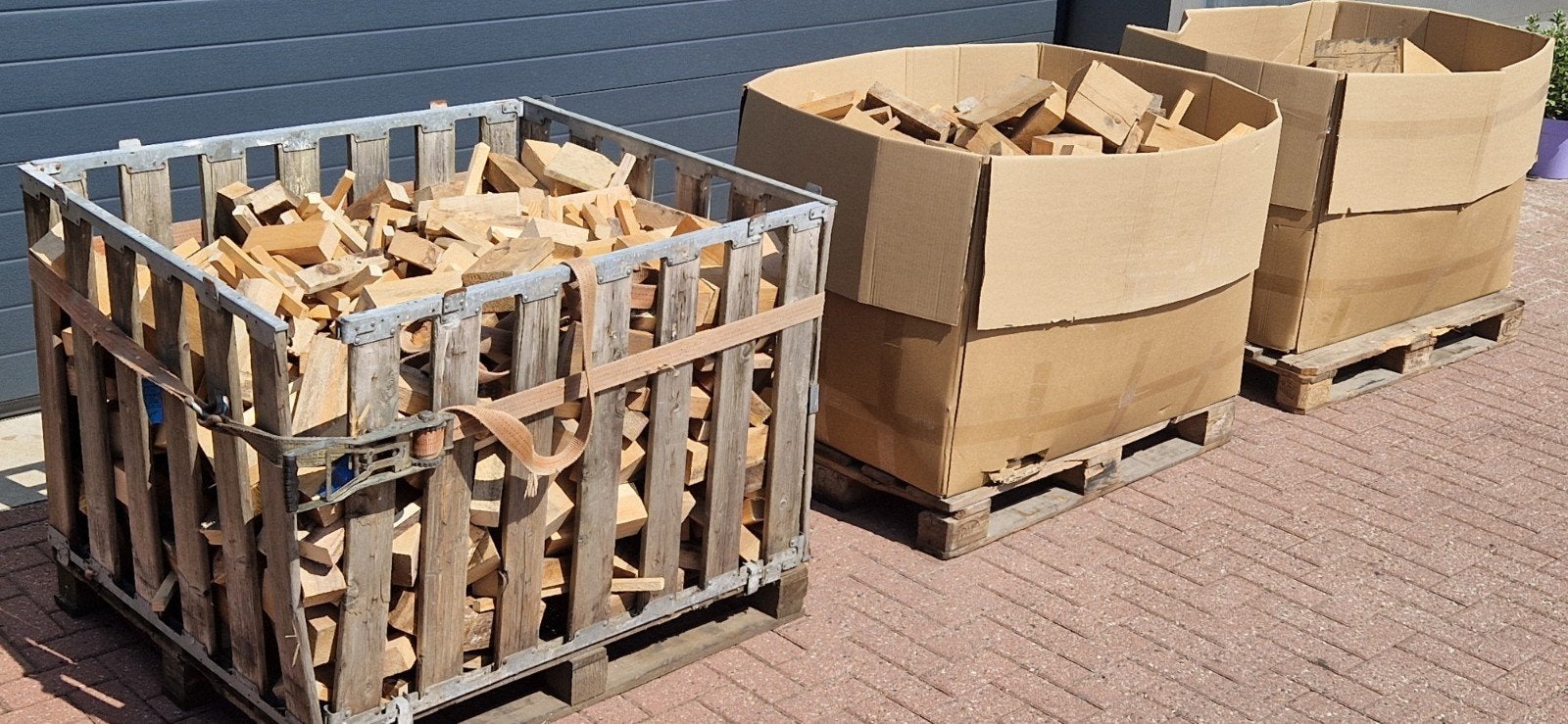 3 bakken aanmaakhoud, Tuin en Terras, Haardhout, Minder dan 3 m³, Ophalen
