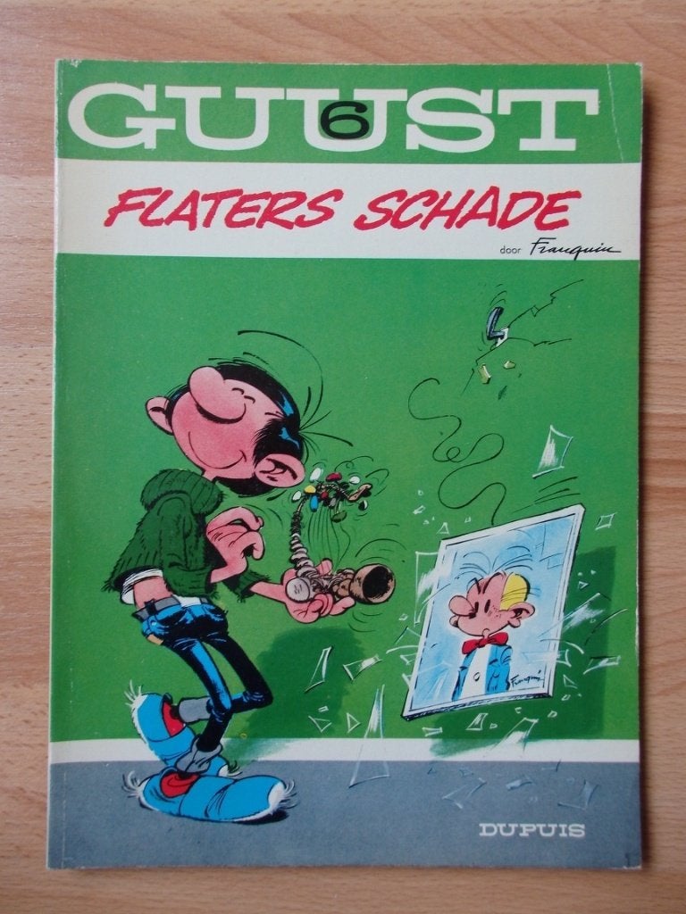 Guust 6 Flaters schade, Boeken, Eén stripboek, Ophalen, Gelezen, Franquin