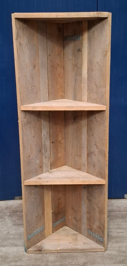 Hoekkast steigerhout h:181 x b:66 x d:37 cm, Ophalen, Gebruikt