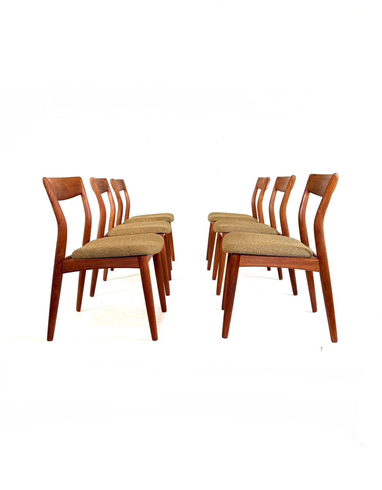 Set van 6 gerestaureerde stoelen, Viborg Stolefabrik ‘60, Huis en Inrichting, Viborg Stolefabrik, Hout, Ophalen of Verzenden, Zo goed als nieuw