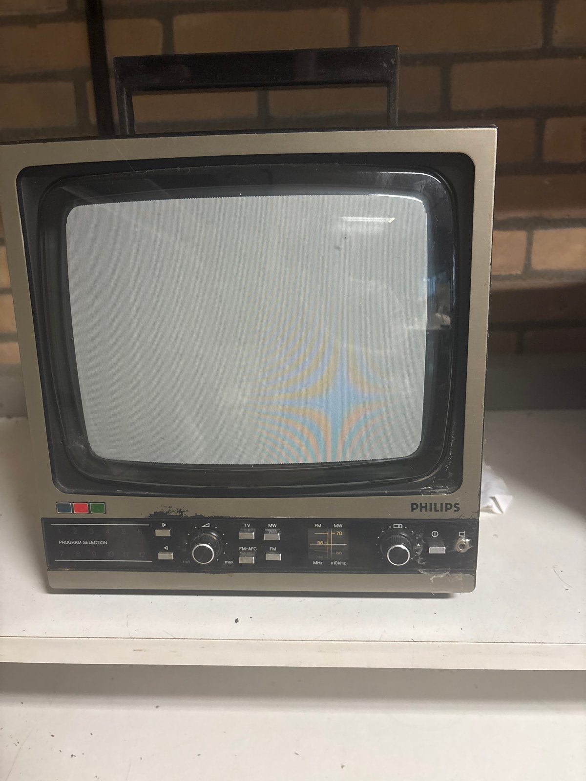 Vintage Philips draagbare kleurentelevisie 10CX1100/10S, Ophalen, Gebruikt, Minder dan 40 cm, Philips