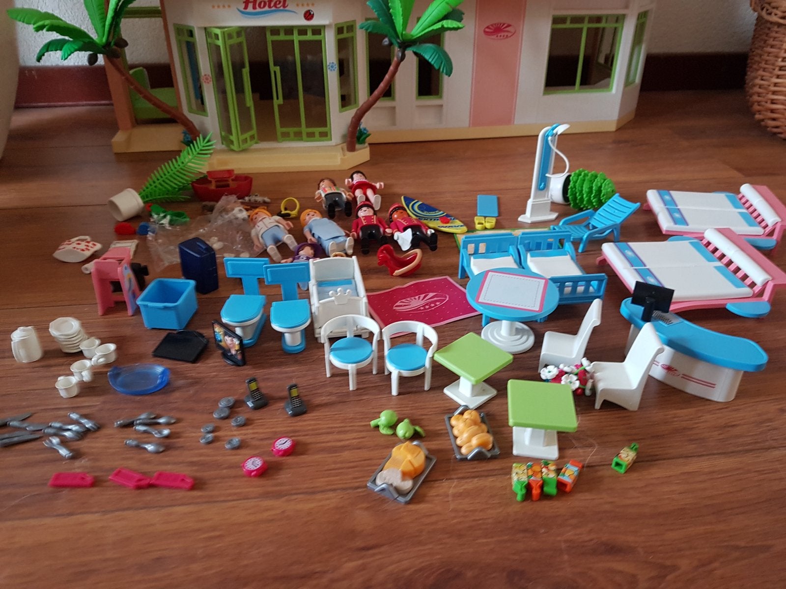 Playmobil Hotel met uitbreiding, kinderdisco en boutique, Gebruikt, Gebouw, Complete set, Family fun