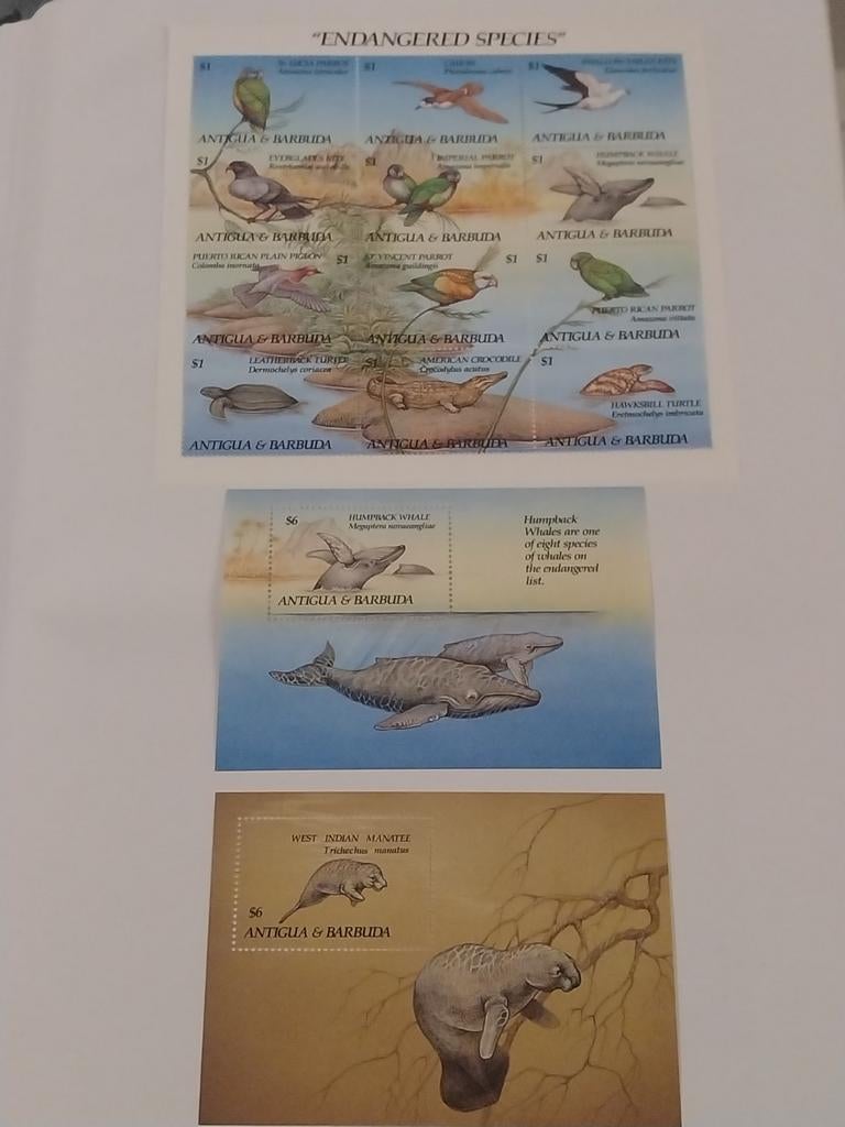 Antigua&Barbuda 1770-1781+bl 258/259 dieren 1993 pfr 28 eu, Ophalen of Verzenden, Dier of Natuur