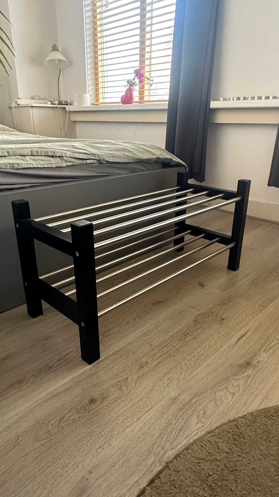 IKEA TJUSIG schoenenrek zwart - zo goed als nieuw, Ophalen, Zo goed als nieuw