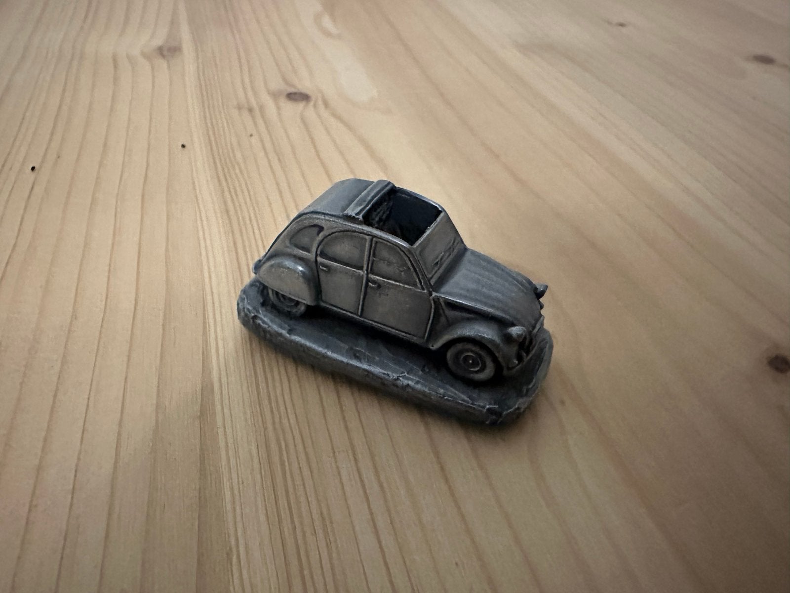 Tinnen look Citroën 2CV - Schaal 1:87, Ophalen of Verzenden, Zo goed als nieuw, Auto, Overige merken