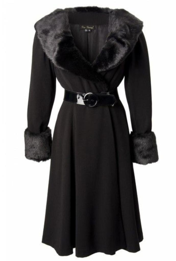 Vintage 1940s Hollywood Coat van het merk Stop Staring!, Ophalen of Verzenden, Zo goed als nieuw, Maat 36 (S), Zwart