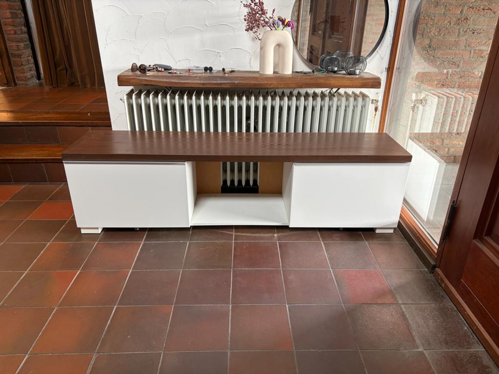Modern TV meubel met opbergruimte, Ophalen, Gebruikt, 150 tot 200 cm, Minder dan 100 cm
