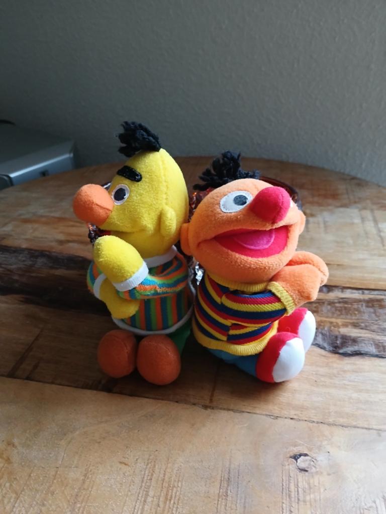 Sesamstraat Ernie en Bert knuffels., Kinderen en Baby's, Ophalen of Verzenden, Zo goed als nieuw, Overige typen