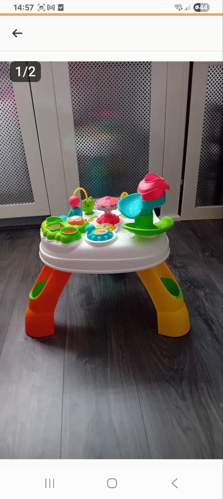 Baby Clementoni activiteitentafel, Ophalen
