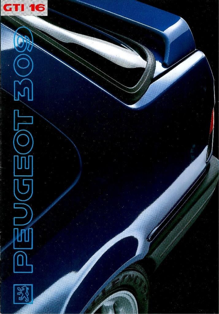 Brochure Peugeot 309 GTi 16 1991, Ophalen of Verzenden, Gelezen, Peugeot