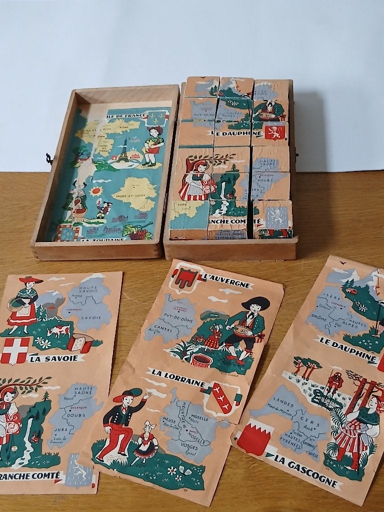Antieke Franse Blokkendoos, Antiek en Kunst, Ophalen of Verzenden