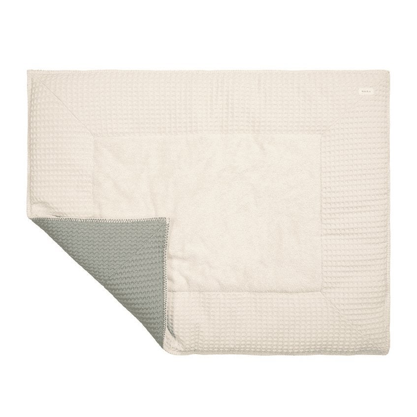 Koeka boxkleed wafel grijs/wit, Kinderen en Baby's, Boxen, Gebruikt, Rechthoekig, Boxkleed, Ophalen