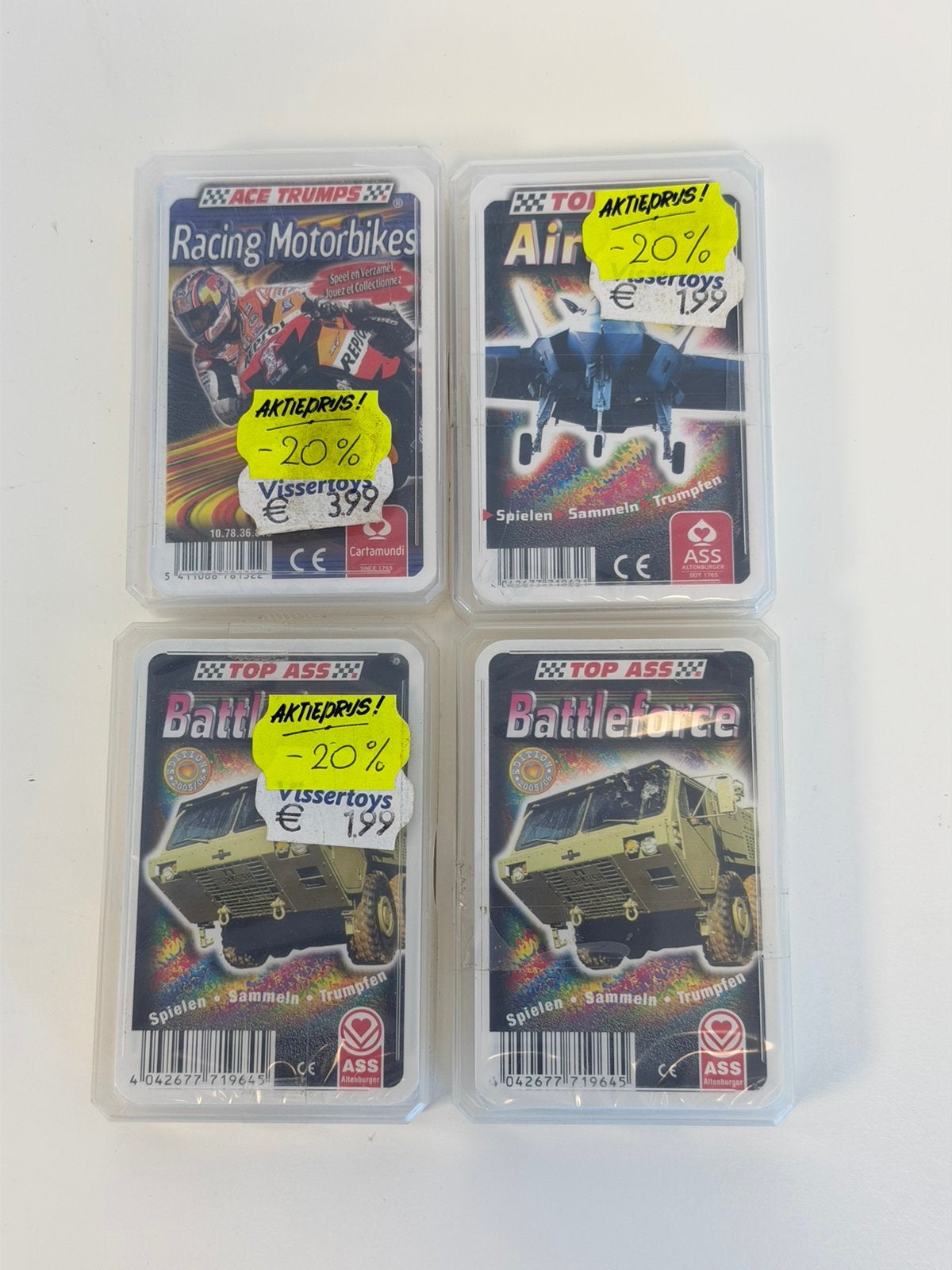4x Vintage Ace Trumps / Top ASS Troefkaarten Nieuw kaarten, Verzamelen, Ophalen of Verzenden, Nieuw