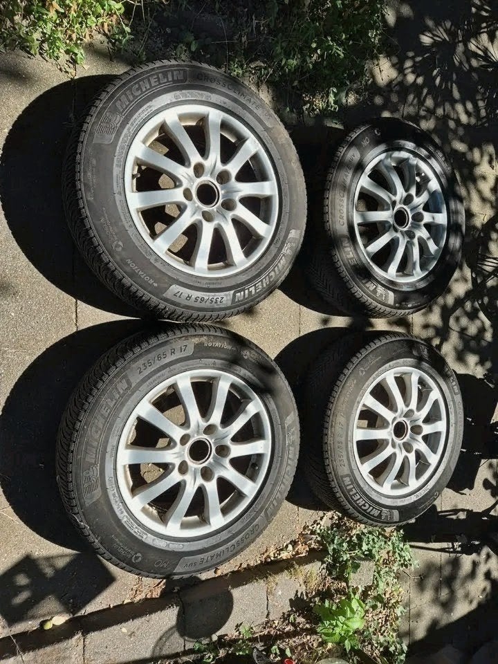 4x Michelin banden en velgen 235/65 R17, Ophalen of Verzenden, Gebruikt