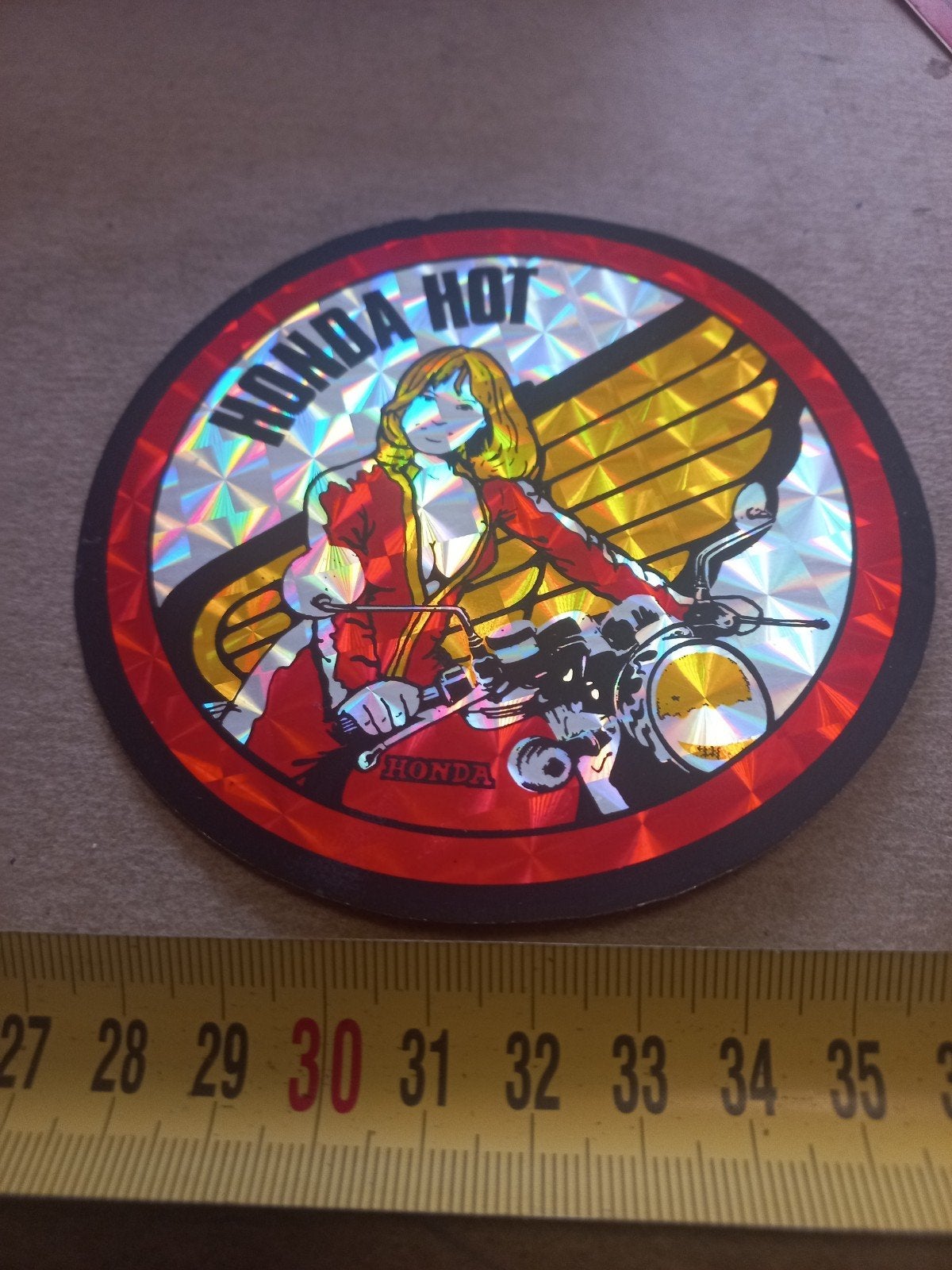 Vintage Honda Hot Sticker - Holografisch Design, Ophalen of Verzenden, Gebruikt