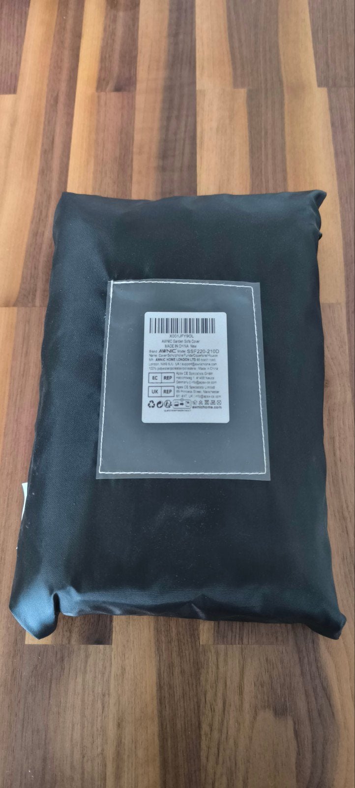 AWNIC Bankhoes Zwart - Nieuw in verpakking, Ophalen, 75 tot 100 cm, Rechte bank, 200 tot 250 cm