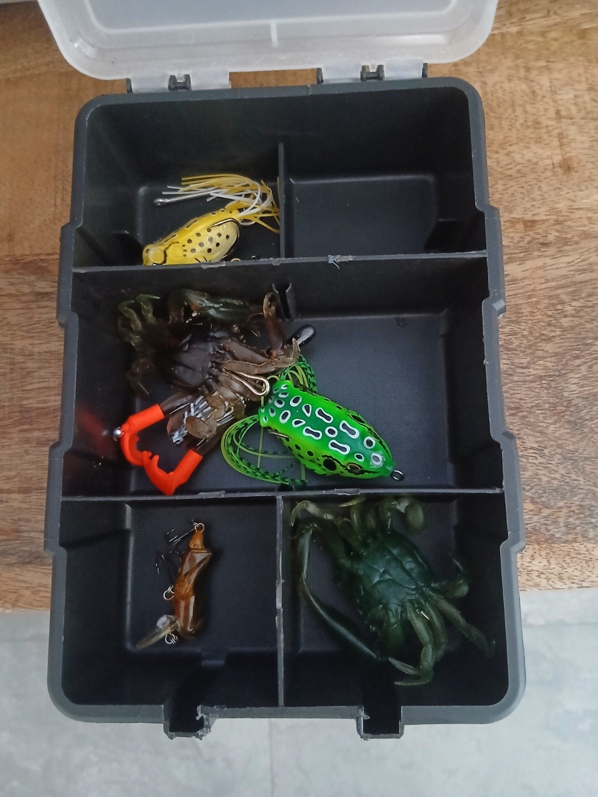 Viskunstaas set: kikkers, krabben en meer, Ophalen of Verzenden, Gebruikt, Kunstaas