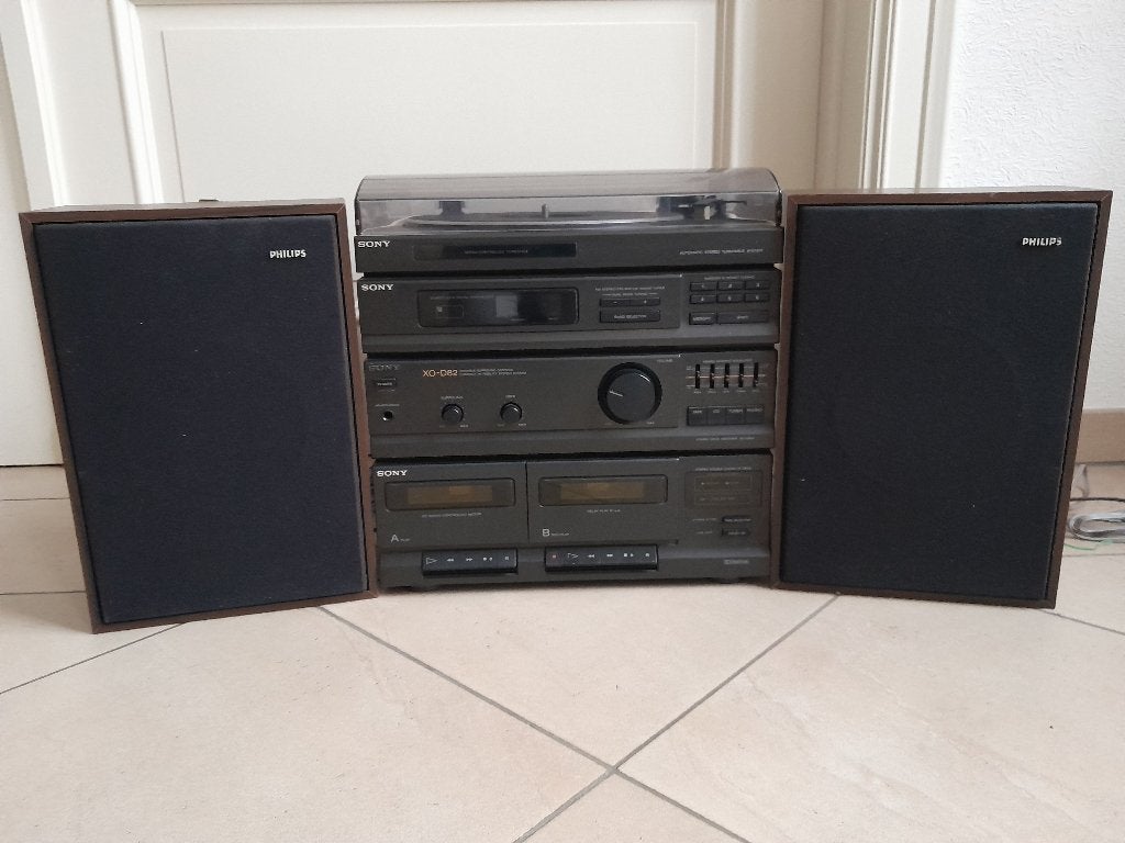 Muziek toren, Ophalen, Gebruikt, Cassettedeck, Philips