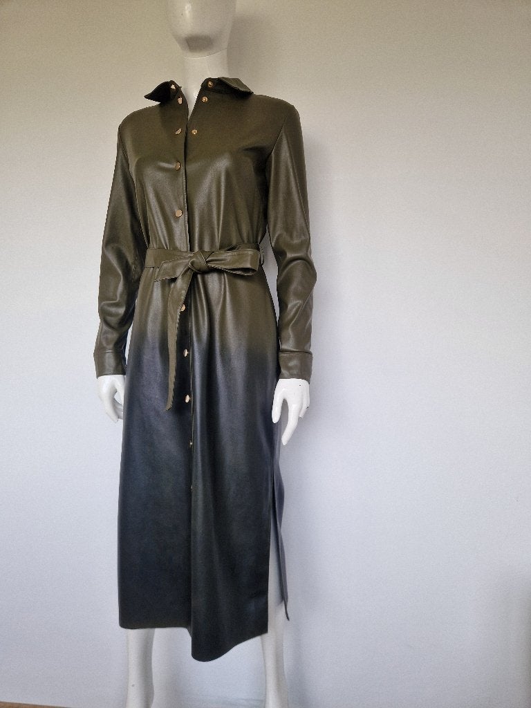 Fifth House jurk in kaki lederlook | maat 38 |, Maat 38/40 (M), Nijmegen, Verhip-vintage.nl, Nieuw