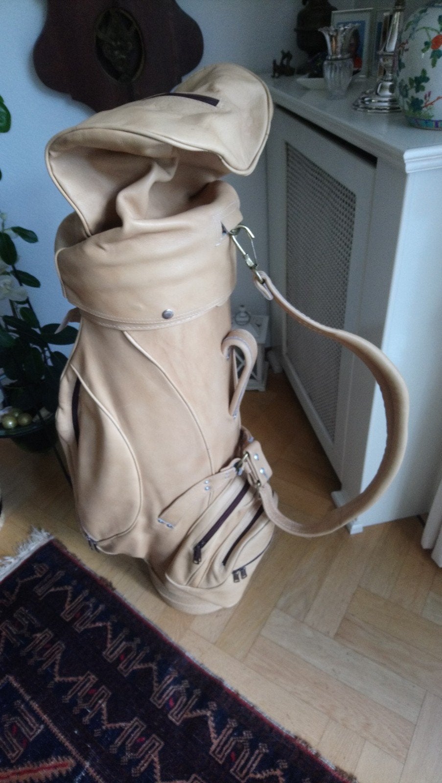 Golftas Zacht Leer, Ophalen, Gebruikt, Tas, Overige merken