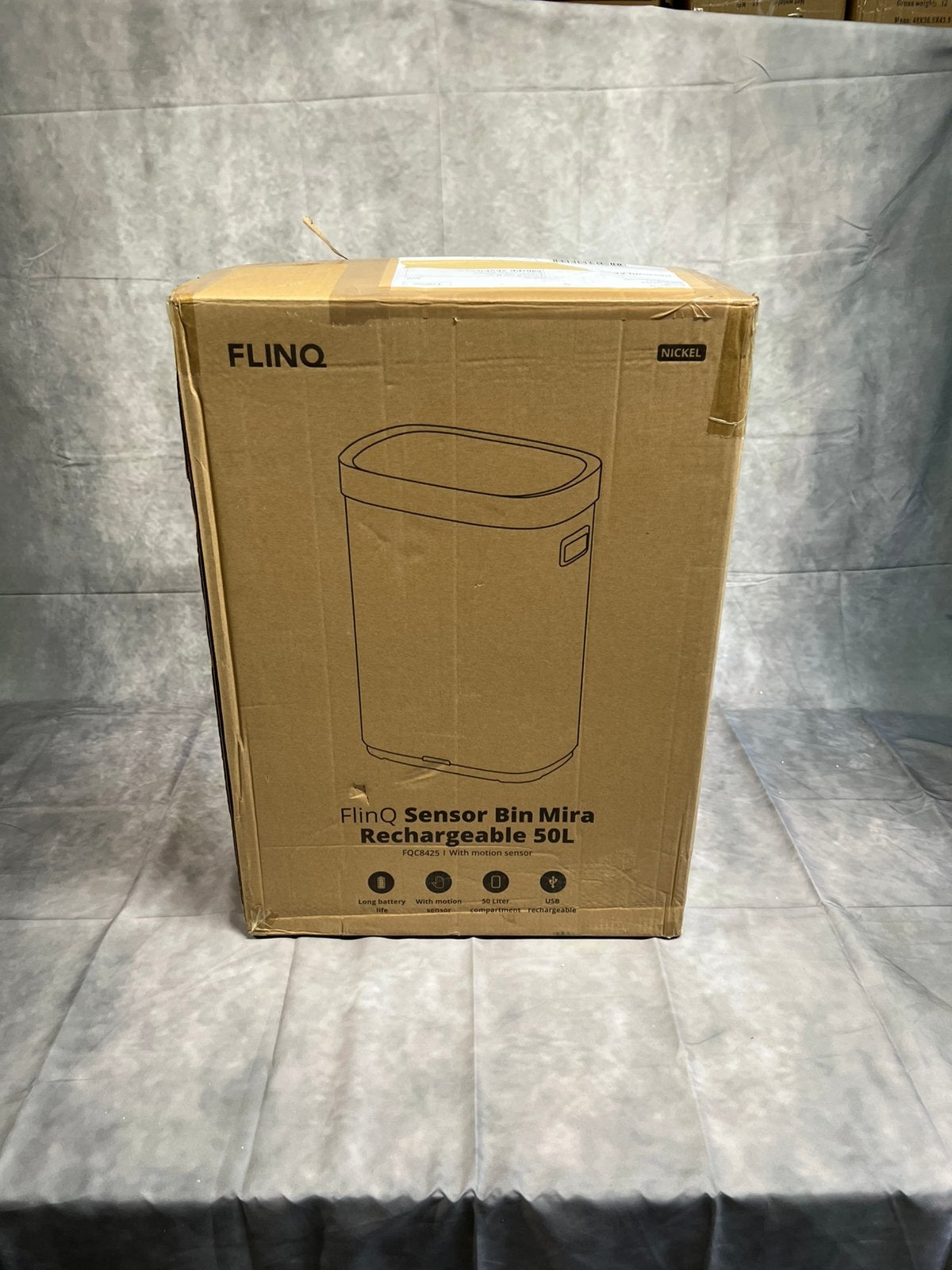 FlinQ Prullenbak- Oplaadbare Vuilnisbak met Softclose deksel, 40 liter of meer, Ophalen of Verzenden, Zo goed als nieuw, Kunststof