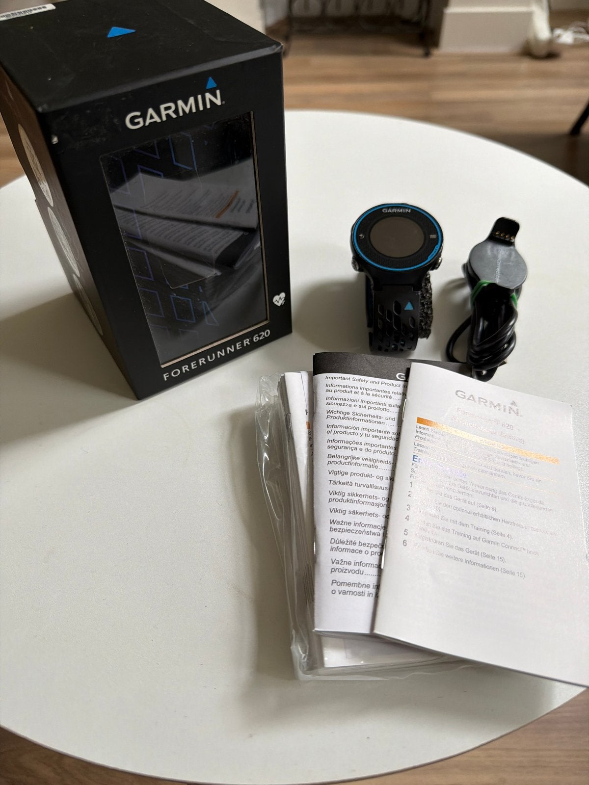 Garmin Forerunner 620 incl. verpakking en lader, Verzenden, Afstand, Gebruikt, Zwart