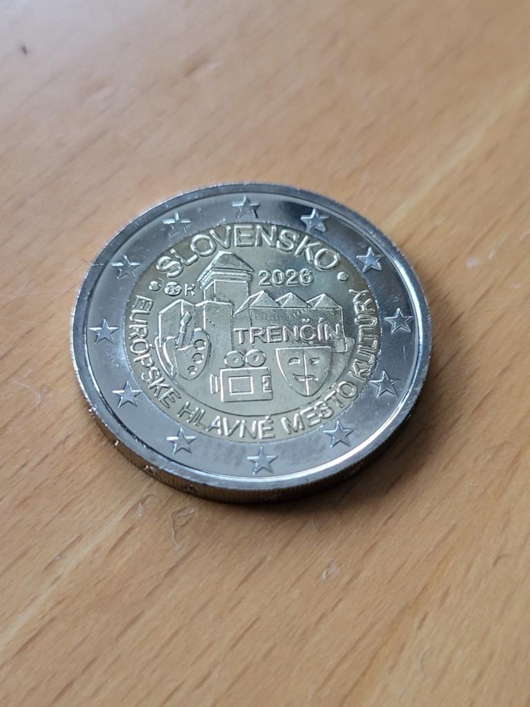 2 Euro Herdenkingsmunt Slowakije 2026 Trencin, Ophalen of Verzenden, Slowakije, 2 euro, Losse munt