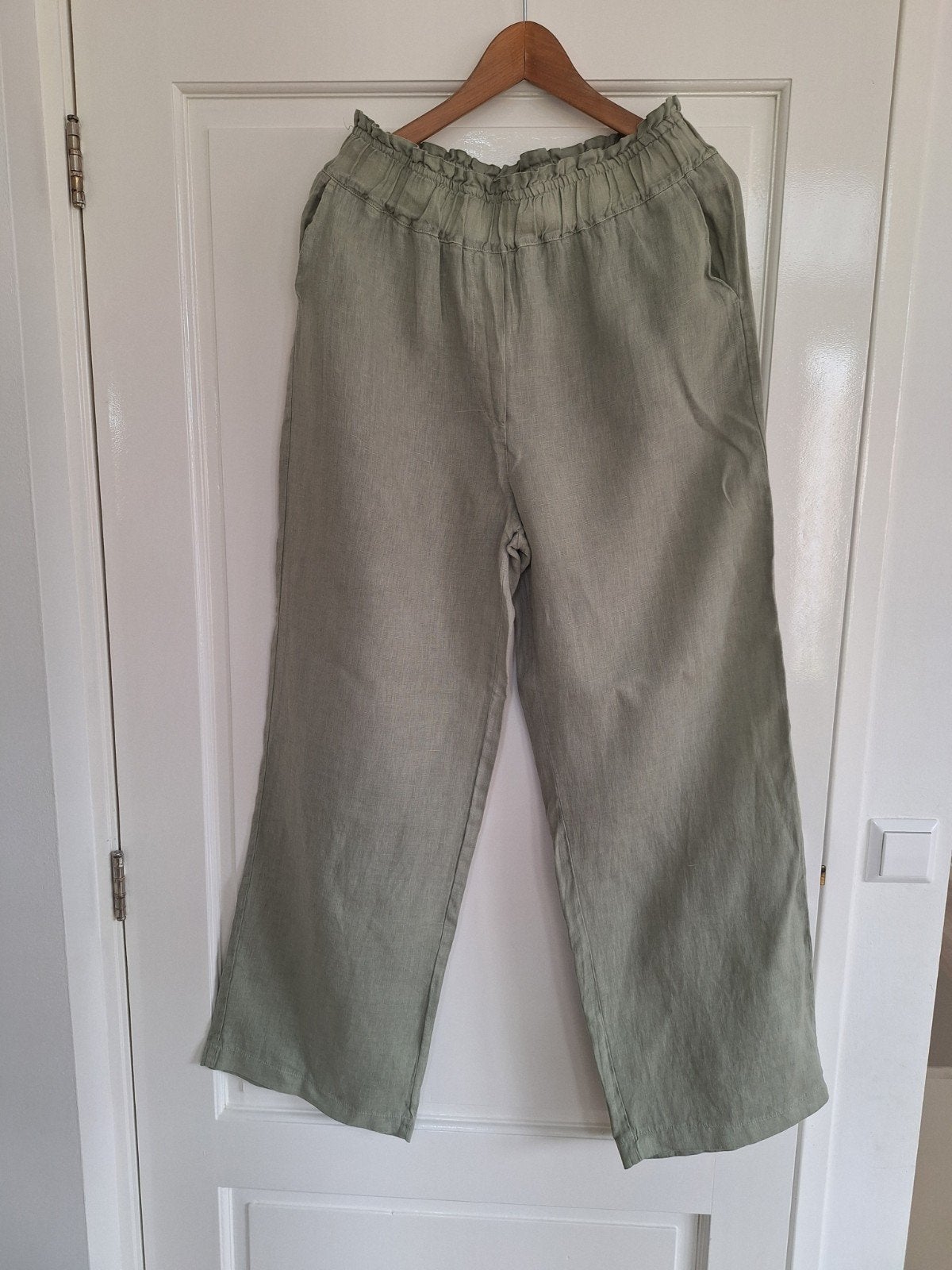 By bar linnen broek maat m, Ophalen of Verzenden, Zo goed als nieuw, Lang, Groen