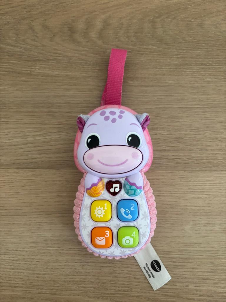 VTech Hug & Sing Hippo – Interactief Babyspeeltje – Roze, Ophalen of Verzenden, Gebruikt, 6 maanden tot 2 jaar