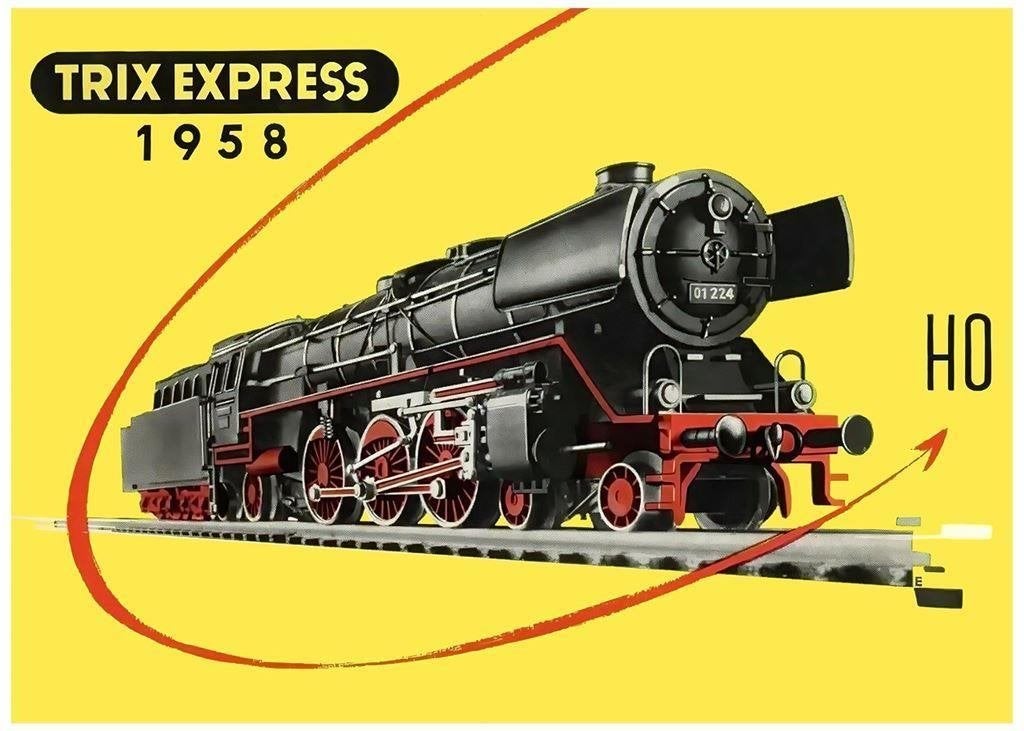 Trix Express 1958 Grote trein modelbaan Poster ., Wisselstroom, Verzenden, Märklin, Nieuw