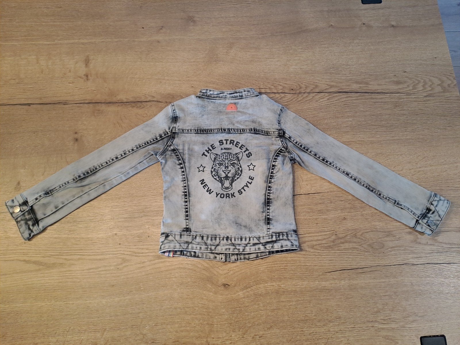 Spijkerjasje voor meisjes B.Nosy maat 122/128, Kinderen en Baby's, Ophalen of Verzenden, Zo goed als nieuw, Meisje, Jas